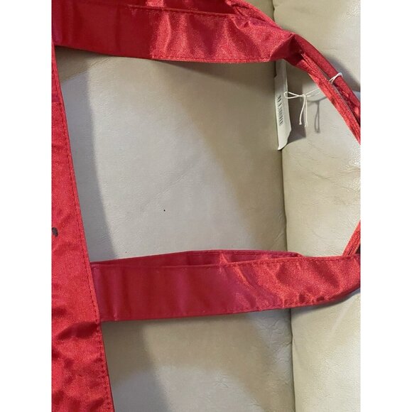 Fred Hayman Born To Shop Tote Bag Beverly Hills 17 By 12 Inches  Red - Picture 6 of 10